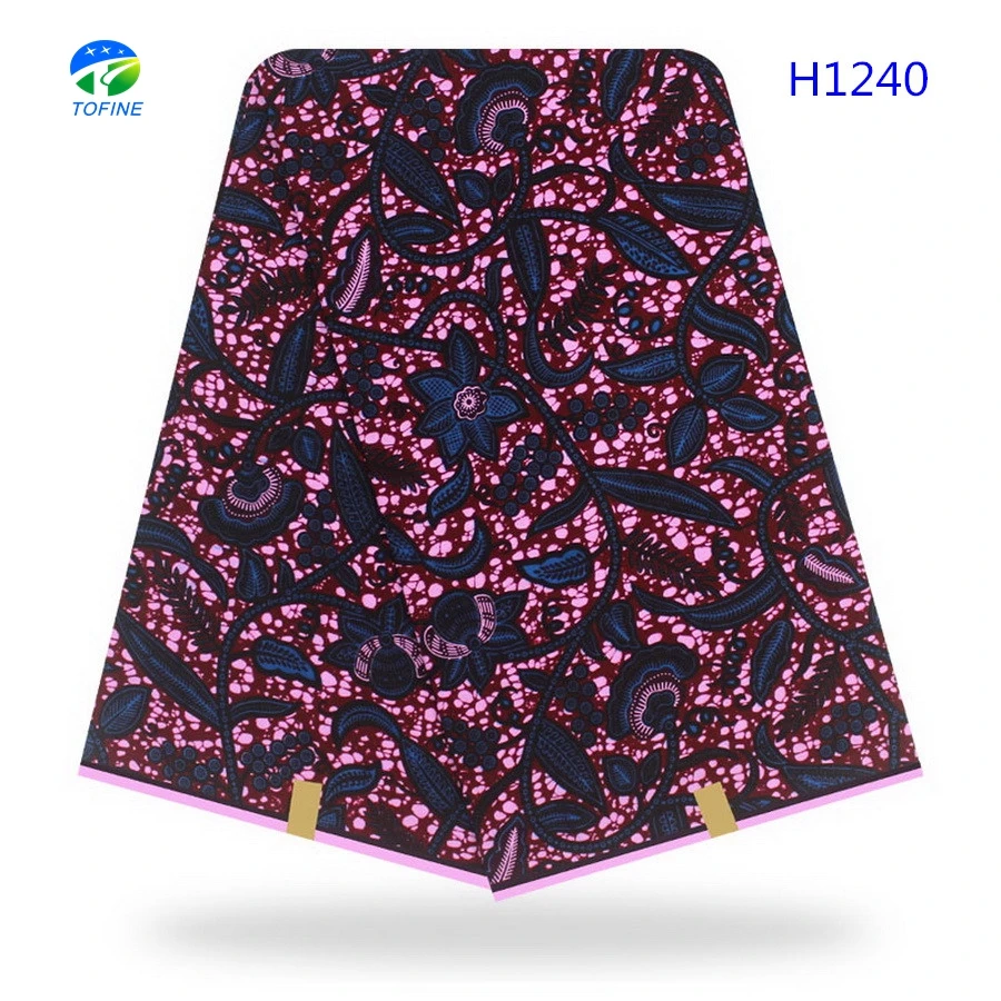 Нигерийская восковая ткань, африканский восковой текстиль, 100% хлопчатобумажная восковая ткань Анкары, 6 ярдов