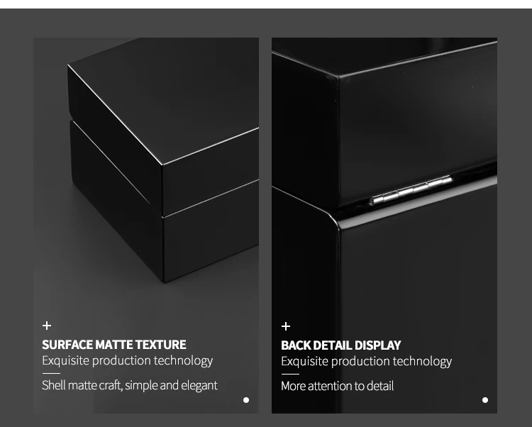 Wholesale Custom Logo Black Watch Box Cases Wooden Watch Gift Box