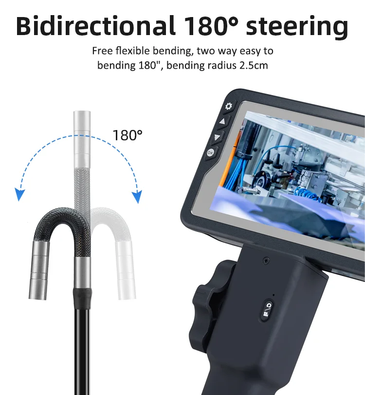 2ways Articulating Mobile Phone Video Borescope With 5.5mm 1m Cable