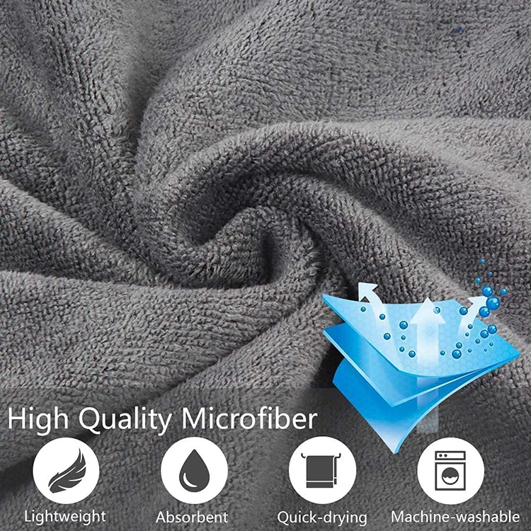High Quality Custom Printing Logo Water Absorption Sand Free  Microfiber Beach Towel