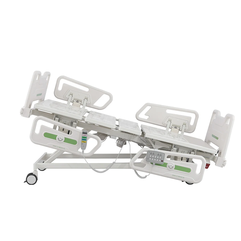 Manual Electric Anti-Skid Stainless Steel Nursing Bed-Five Function Critical Care Hospital Equipment Infusion School Use Battery 5