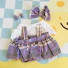 Purple jk skirt four-piece set