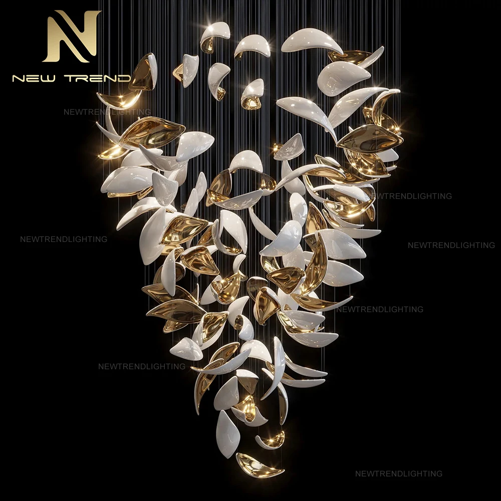 CPL-248 New Style Indoor Decoration Ceiling Hanging Lighting Villa Staircase Custom LED Chandelier  