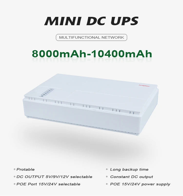 Mini UPS Black 8800MAH DC1036ups Mini Portable UPS 5V 9V 12V for Router  Monitor
