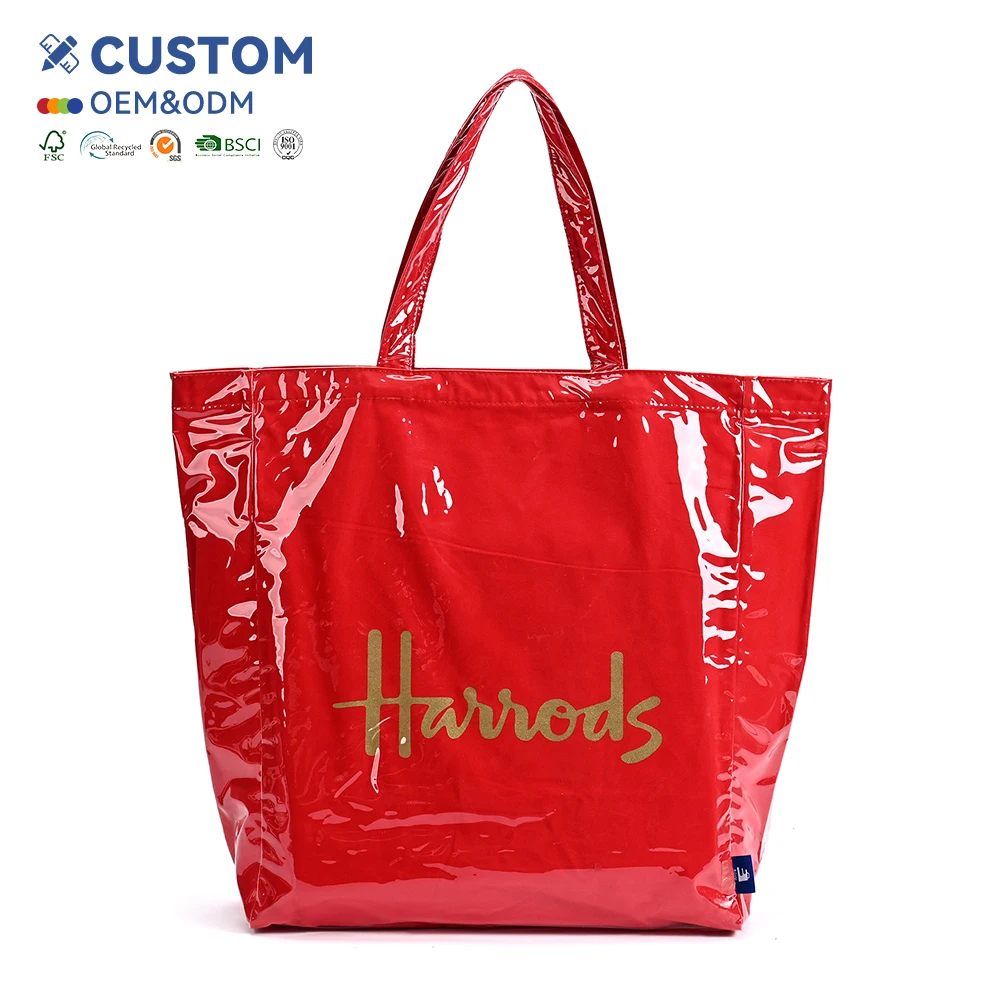 Wholesale Custom Printed Logo Cotton Canvas Tote Bag for Women Medium Size with Pocket for Daily Use