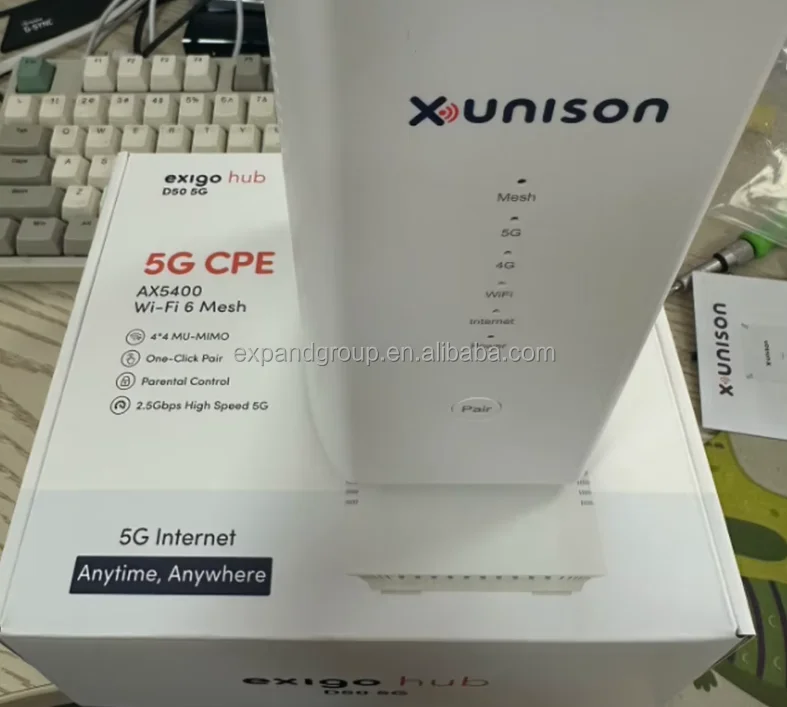 XUNISON Exigo Hub D50 5G CPE AX5400 - High-Speed Mesh Router