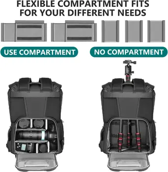 Neewer Camera Backpack, Durable Waterproof Camera Case Photography Backpack With Rain Cover for DSLR Camera, Lens & Accessories product image