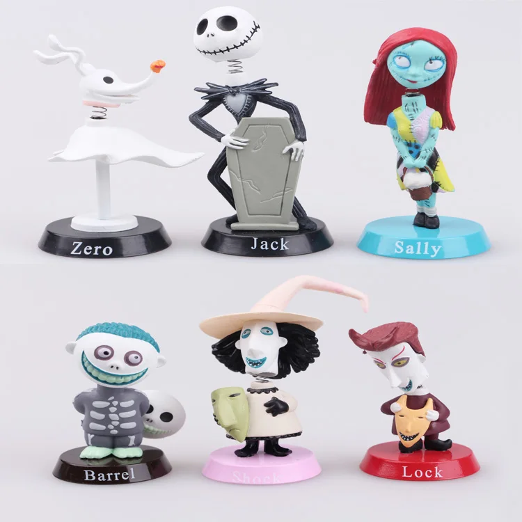 Nightmare Before Christmas 6pcs/set 7cm Jack Pvc Action Figure ...