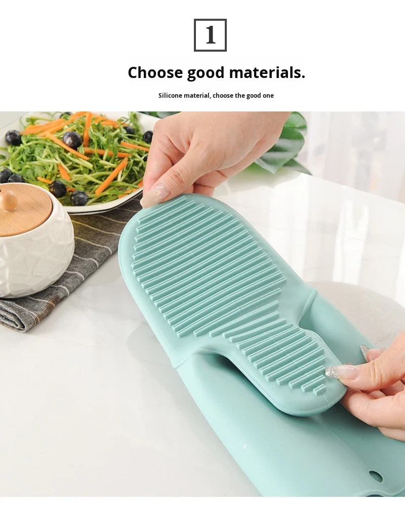Oven Gloves Silicone Heat Resistant Cooking Mitts Potholder for Kitchen Cooking & Baking details