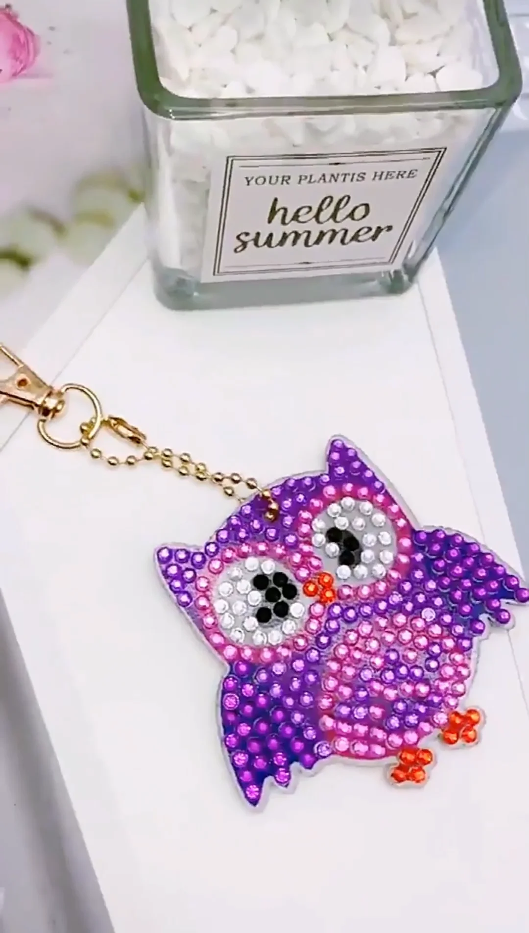 Custom Diamond Painting Keychain Pendant Animal Keychain Diamond