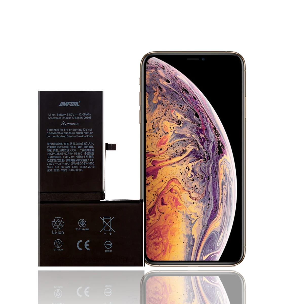 
 Бесплатный образец, сверхвысокий запасной аккумулятор 2658 мАч для мобильного телефона iphone XS A1920  