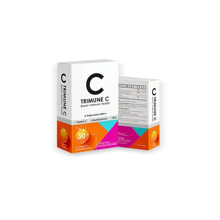 Custom Supplement Boxes Eco Friendly Recyclable Natural Health Vitamins Packaging Paper Box Solutions