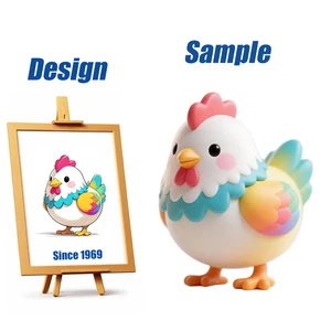 Shengye CPC BSCI ASTM Factory Custom Cartoon Animal Chick Figure Toy ABS PVC Plastic Resin Character Action Figure Toy