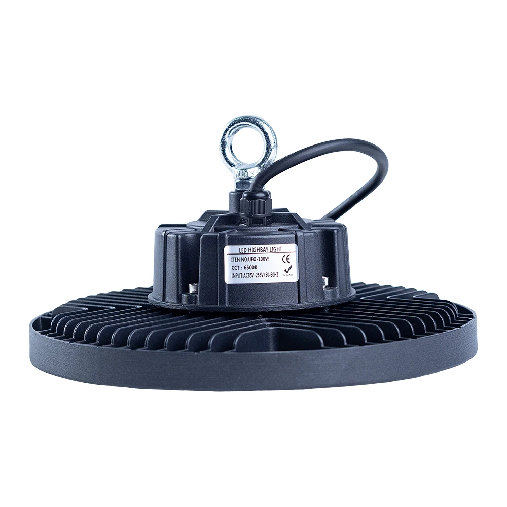Factory Warehouse Lighting Fixture Industrial Commercial Lamp Workshop SMD 100W 150W 200W UFO LED High Bay Light