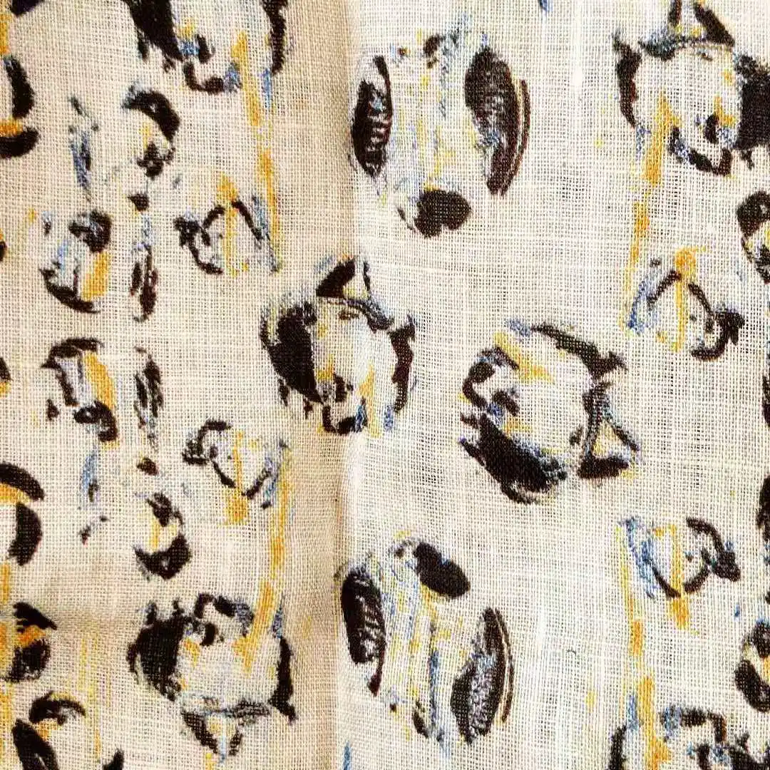 
 Индивидуальный чистый Льняной материал 21 льняная ткань с принтом  