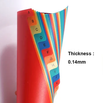 Foska A4 Index D ivider Wholesale ABC A-Z目次ページで
