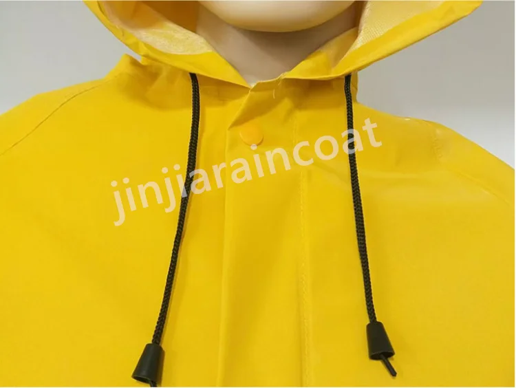 Picture [2]-YELLOW PVC POLYESTER RAIN SUIT - jinjiaraincoats-jinjiaraincoats