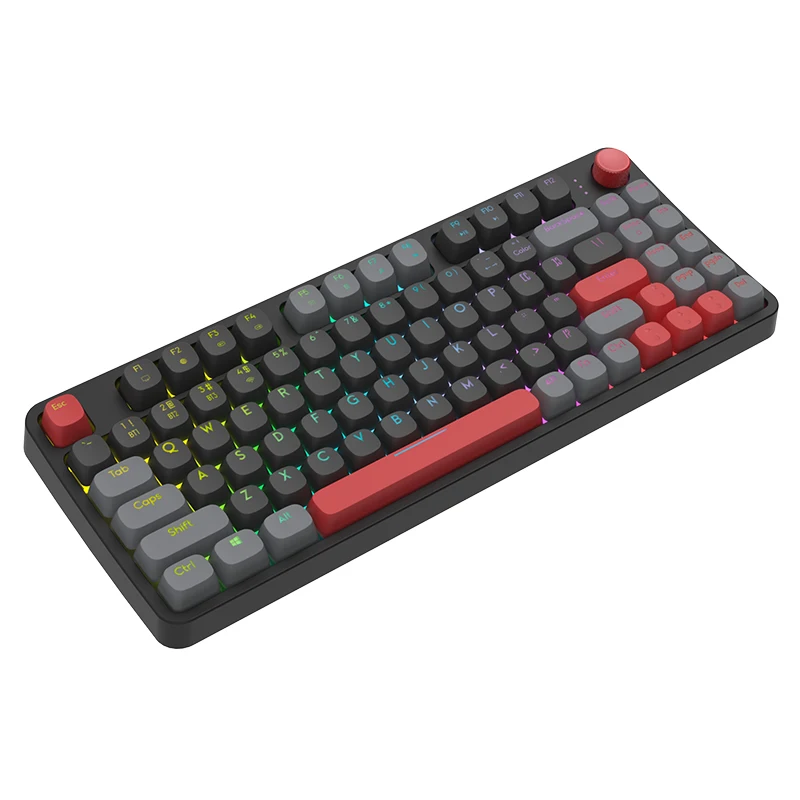 86 Keys Game Keyboard Black Gaming Light Optical Rgb Wired Mechanical Keyboard Teclado for Laptop Desktop PCs