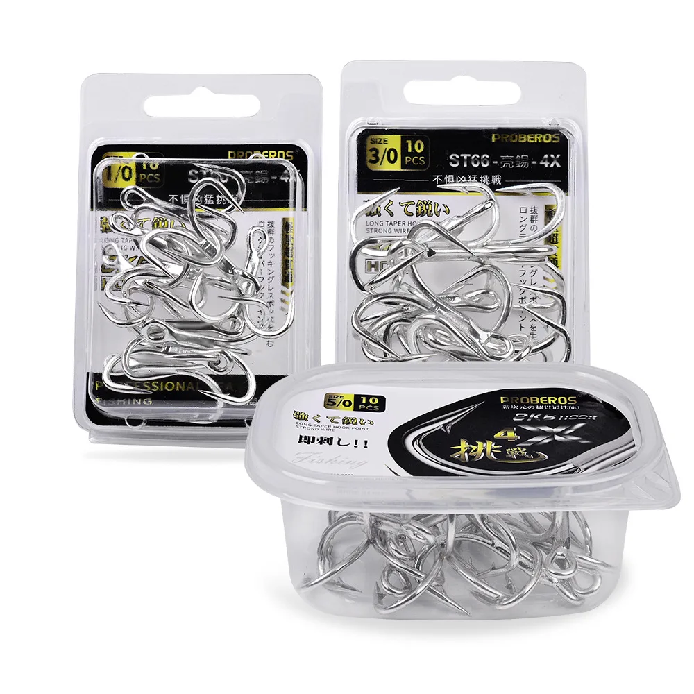 Hameçons Triple Major Craft GHT-4TN Power 4 – Taille 10 – Lot De 6