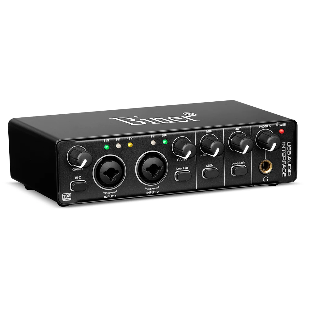 DTM・DAW USB Audio Interface 24-Bit/192kHz 24bit 192khz Audio Interface USB - Professional Studio Sound