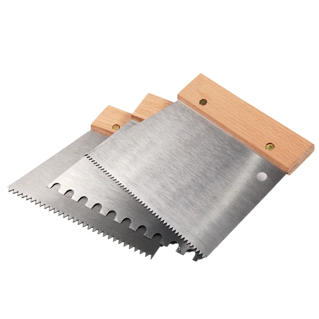 John Tools 180mm Spreading Comb Wooden Handle For Adhesive Mortars