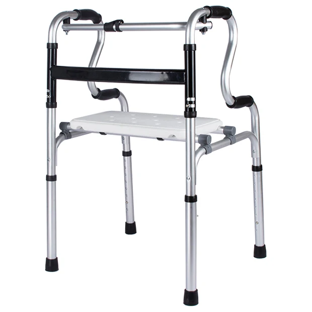 Adjustable height aluminum walker rollator folding walker adult light weight walking aid