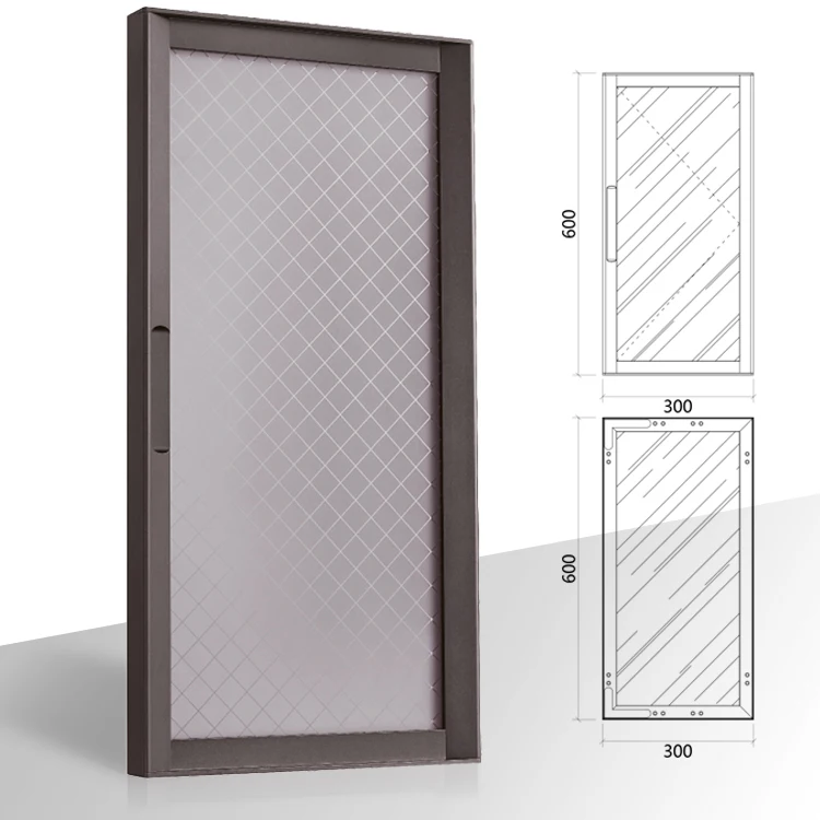 6063 T5 T6 Powder Coated Aluminum Extrusion Profiles Modern Minimalist Luxury Custom Metal Invisible Door Frames for Glass