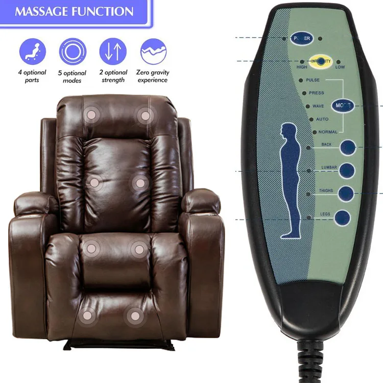 Selected 8point Vibration Massage Recliner,Manually Adjusted Single