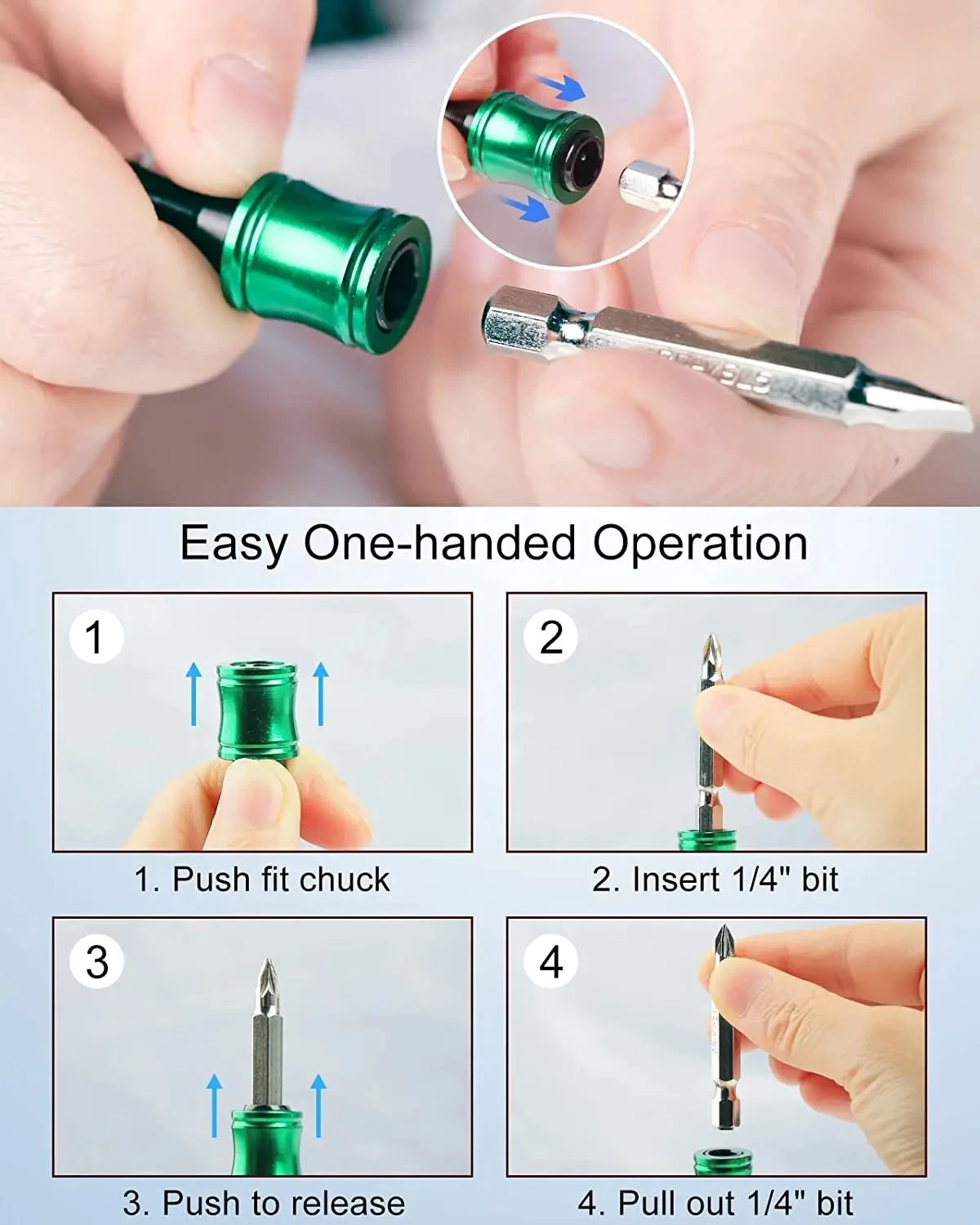 Durable Hex Shank Extension Bar Drill Adaptor Screwdriver Bits Holder Keychain Socket Adapter