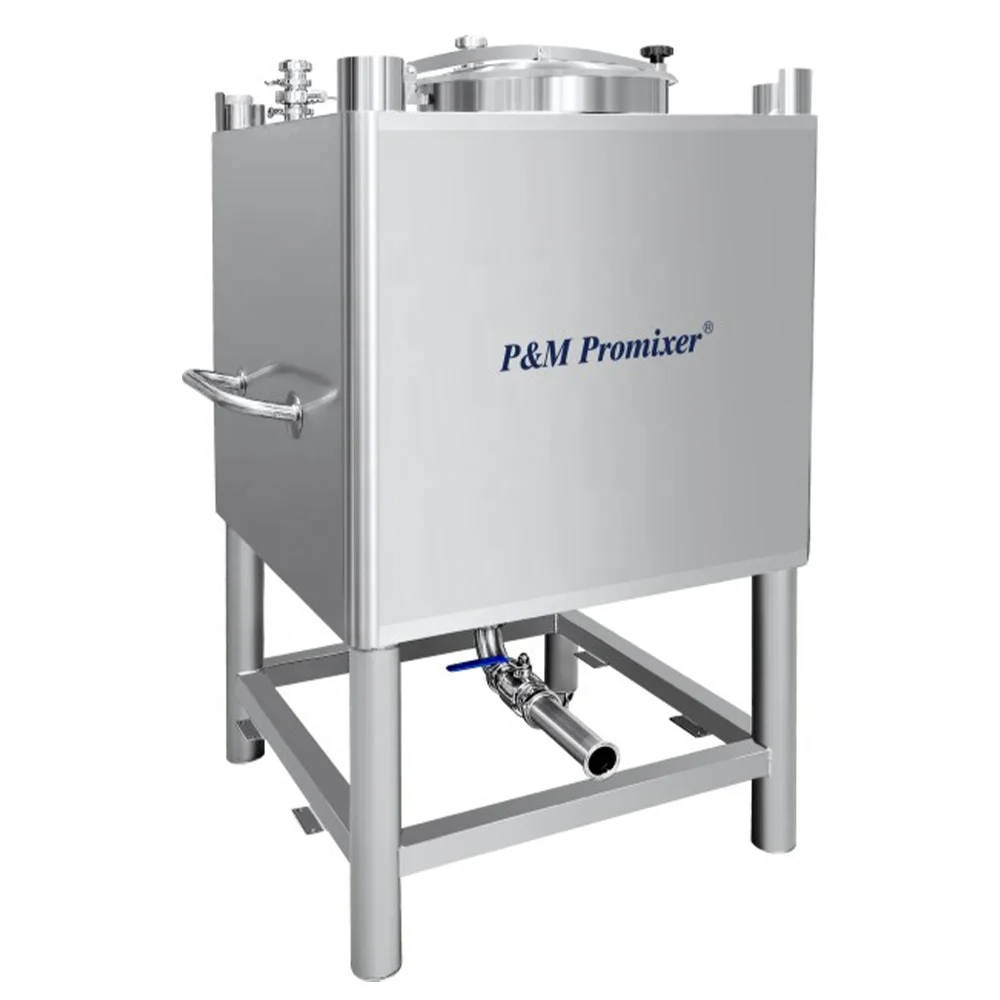 1000L可動316Lステンレス鋼化学貯蔵タンク包装容器液体垂直正方形貯水