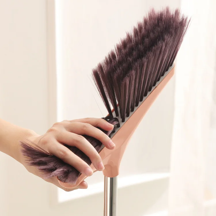 Upright Standing Dustpan With Extendable Broomstick Easy Sweeping Broom And Dustpan Set Cleaning