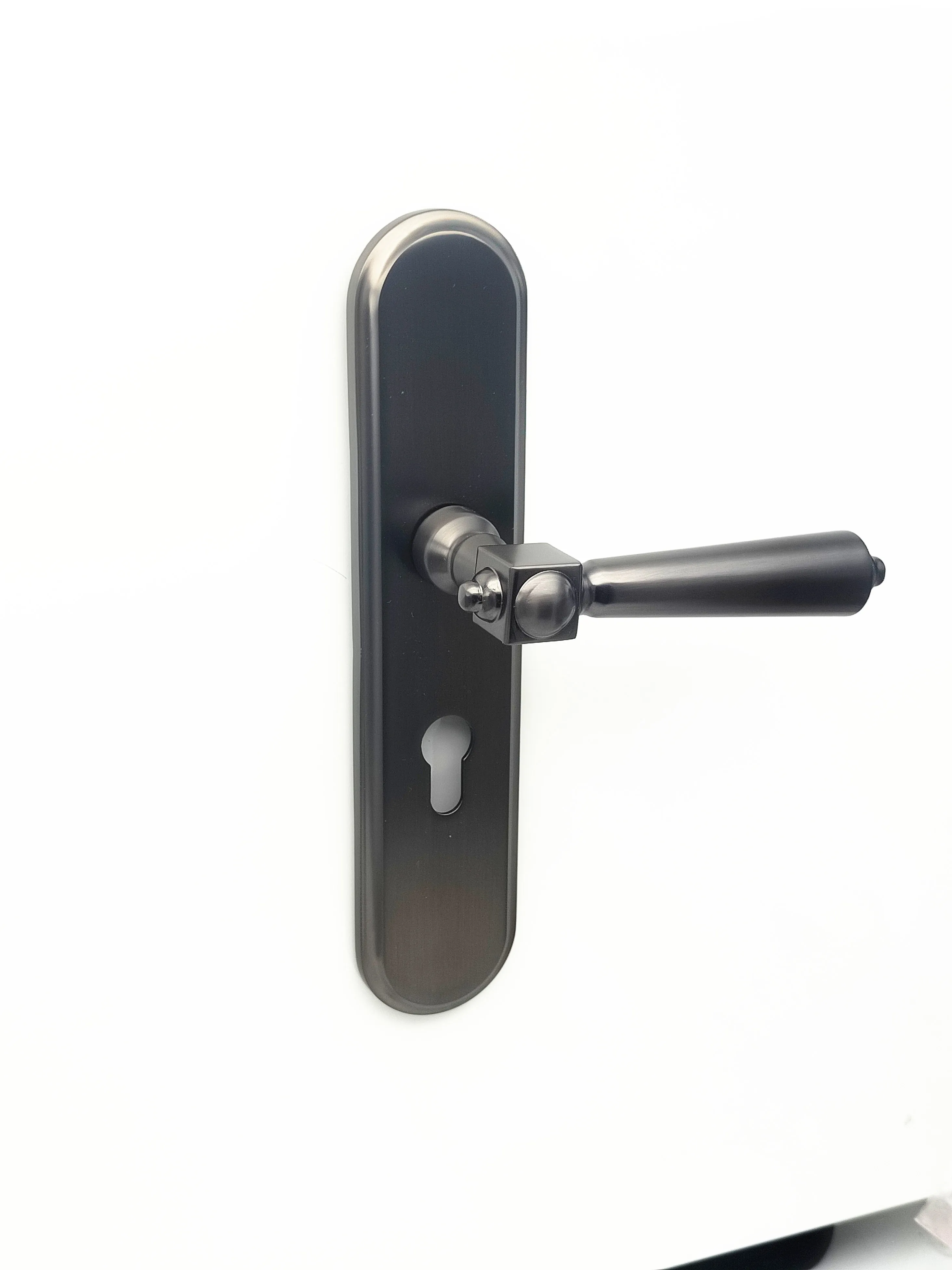 Modern Luxury Zinc Alloy Pvd Gold Interior Door Lock Handles On Long