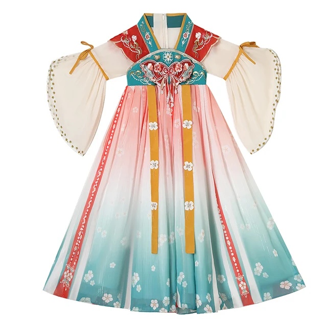 SL2749L Girl Hanfu Dress Robe Traditionnelle Hanfu Vestido Kid Tang Suit Costume New Arrive Chinese Fairy Hanfu Dress