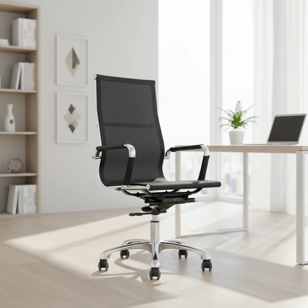 Modern Ergonomic Leather Breathable Adjustable Height Conference Chair for Home Office and Training 5