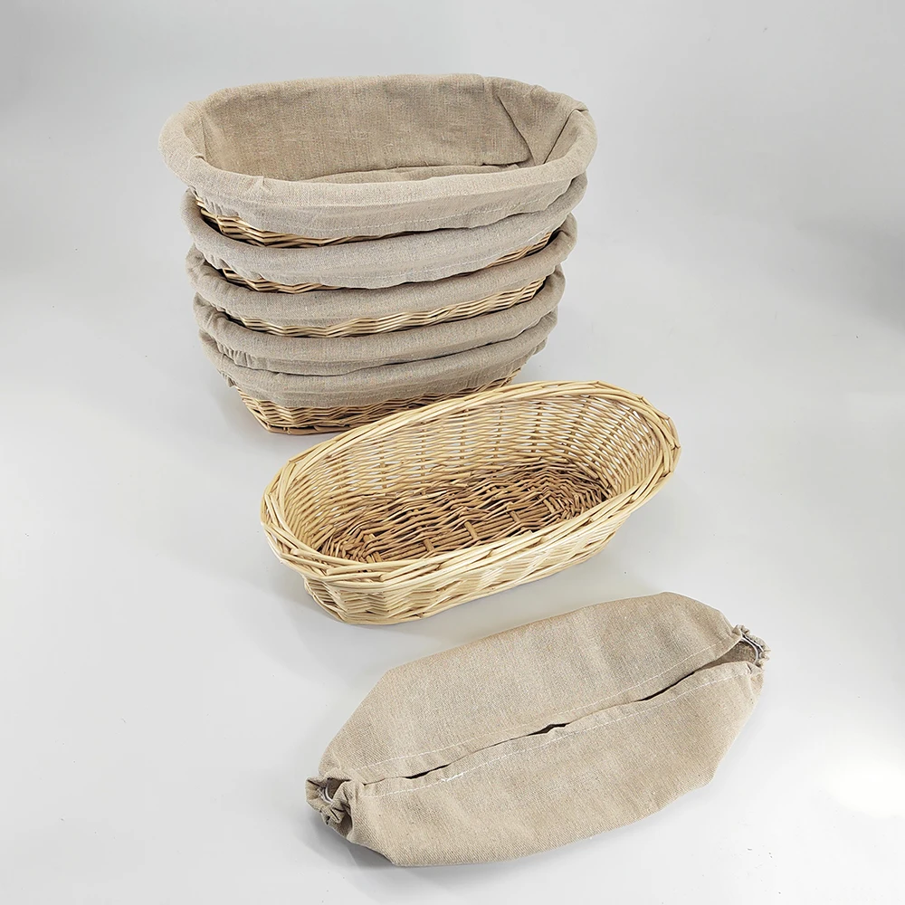 2 Cestini Per Lievitazione Banneton In Rattan Con Fodere In Lino – Pane Fatto In Casa Perfetto