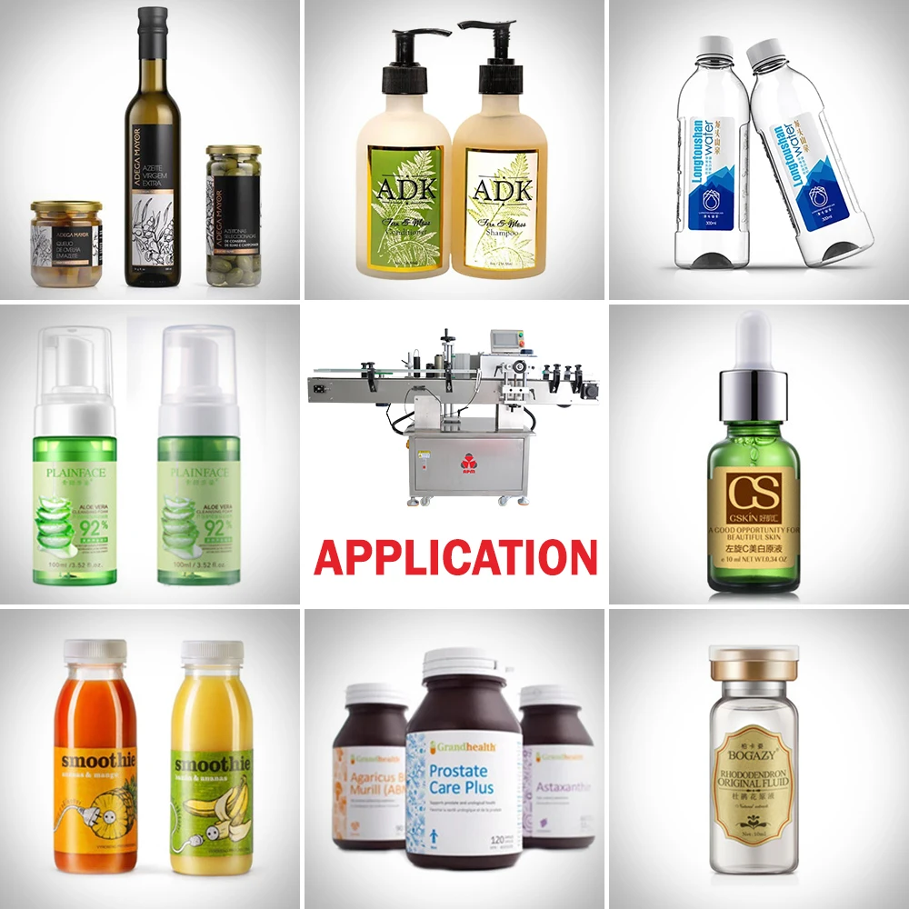 APM-L211 Hot Sales Automatic Rolling Vertical Cup Can Water Bottle Round Bottle Labeling Machine for Plastic Bottles