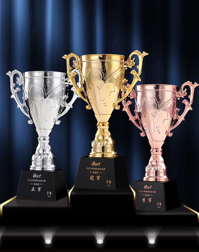 New Arrive Big Crystal Gold Sliver Bronze Sport Trophy Resin Cups From China manufacture