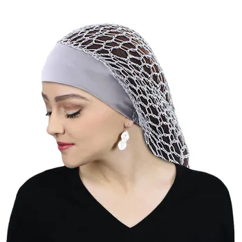 Women Colored Hair Net For Sleeping Crochet Sleep Wash Cappy Hat Mesh Ventilated Disc Snood Cover Soft Rayon Hair Net