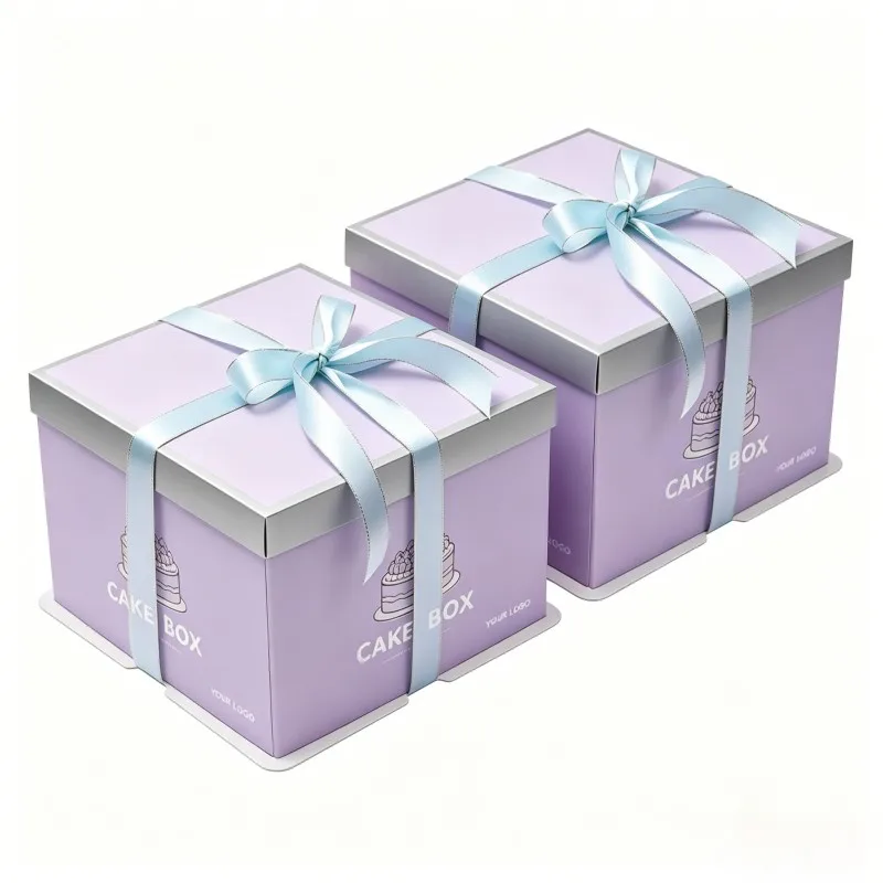 Scatola monouso per torta nuziale con coperchio, confezione per torta di compleanno, scatole per torte da 10, 12 e 14 pollici, scatola alta artigianale per torte