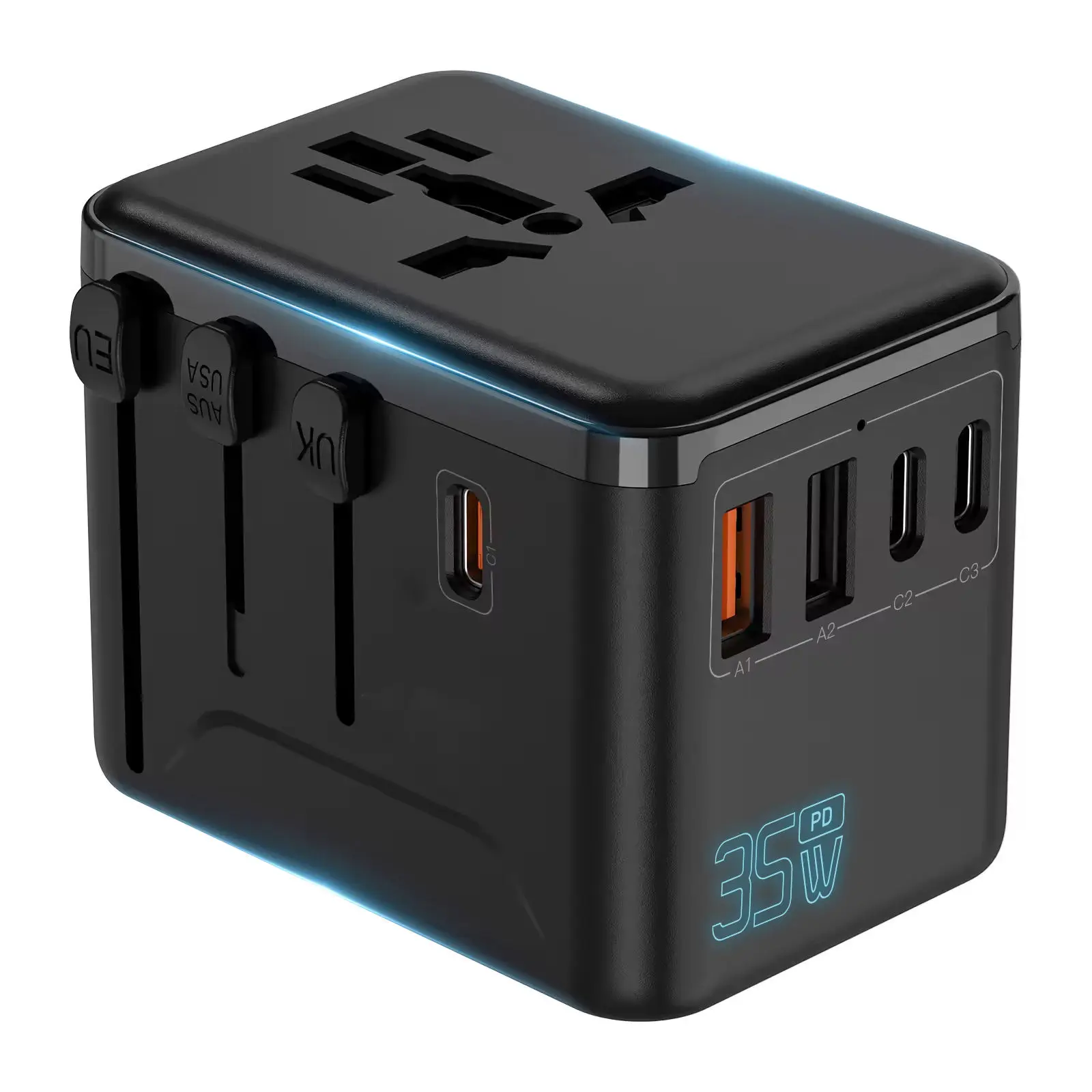 35w畅销书快速充电器通用旅行适配器电气多插座旅行插头适配器国际插头