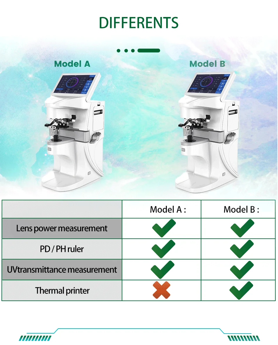 Digital Auto LM-300 Lens Meter 7 Inch Touch Screen Uv Pd Printing Focimeter Lensometer