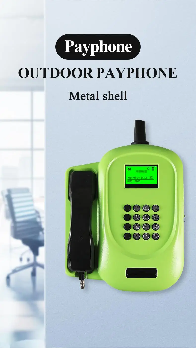 2G/3G/4G Swipe/Insert RFID Card Charging Telephone with SIM Card Smart Platform for School Prison Public Outdoor Payphone