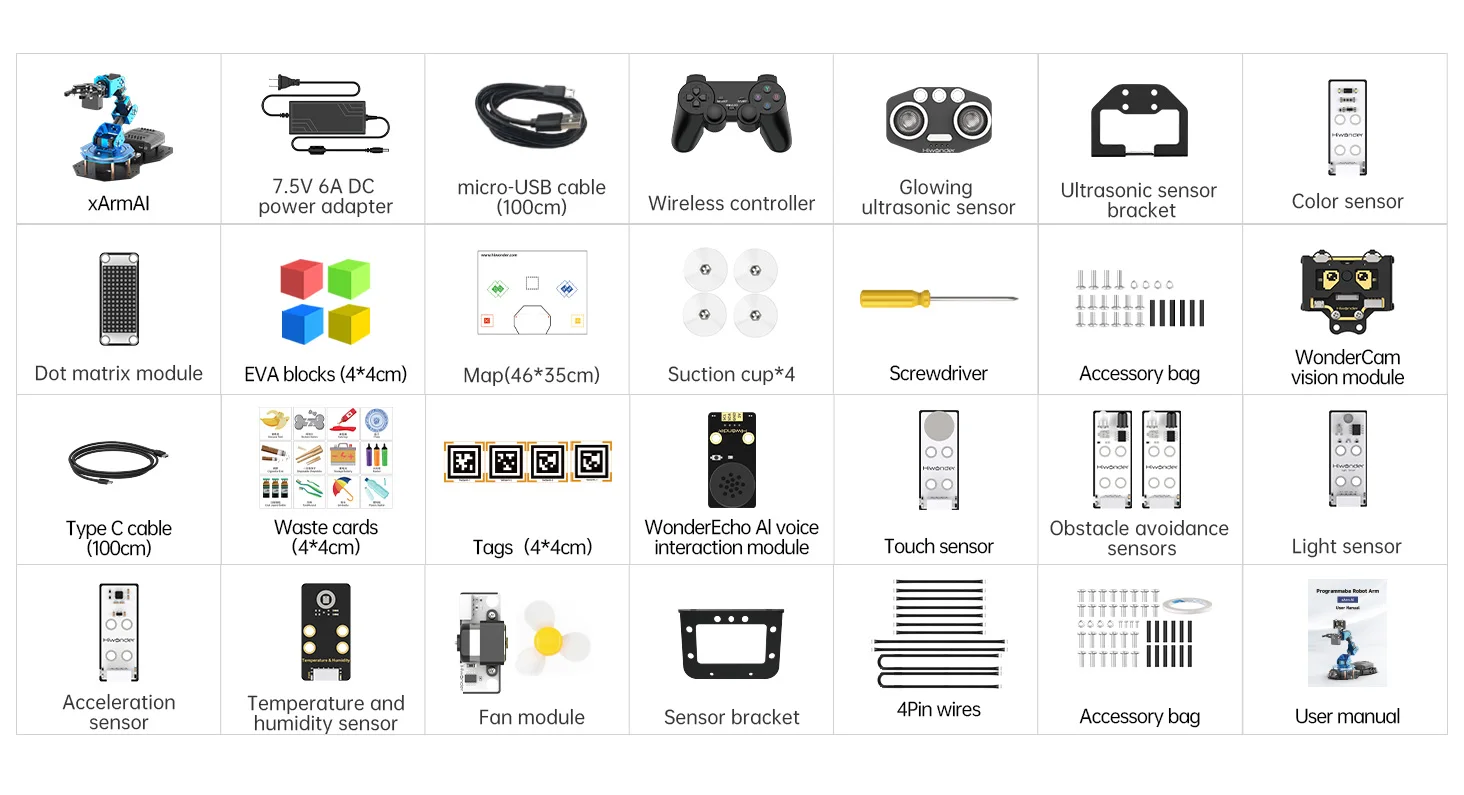 Hiwonder Xarm AI - Programmable Robot Arm for Education