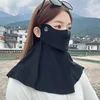 Black - Drinking-style half-face and neck mask