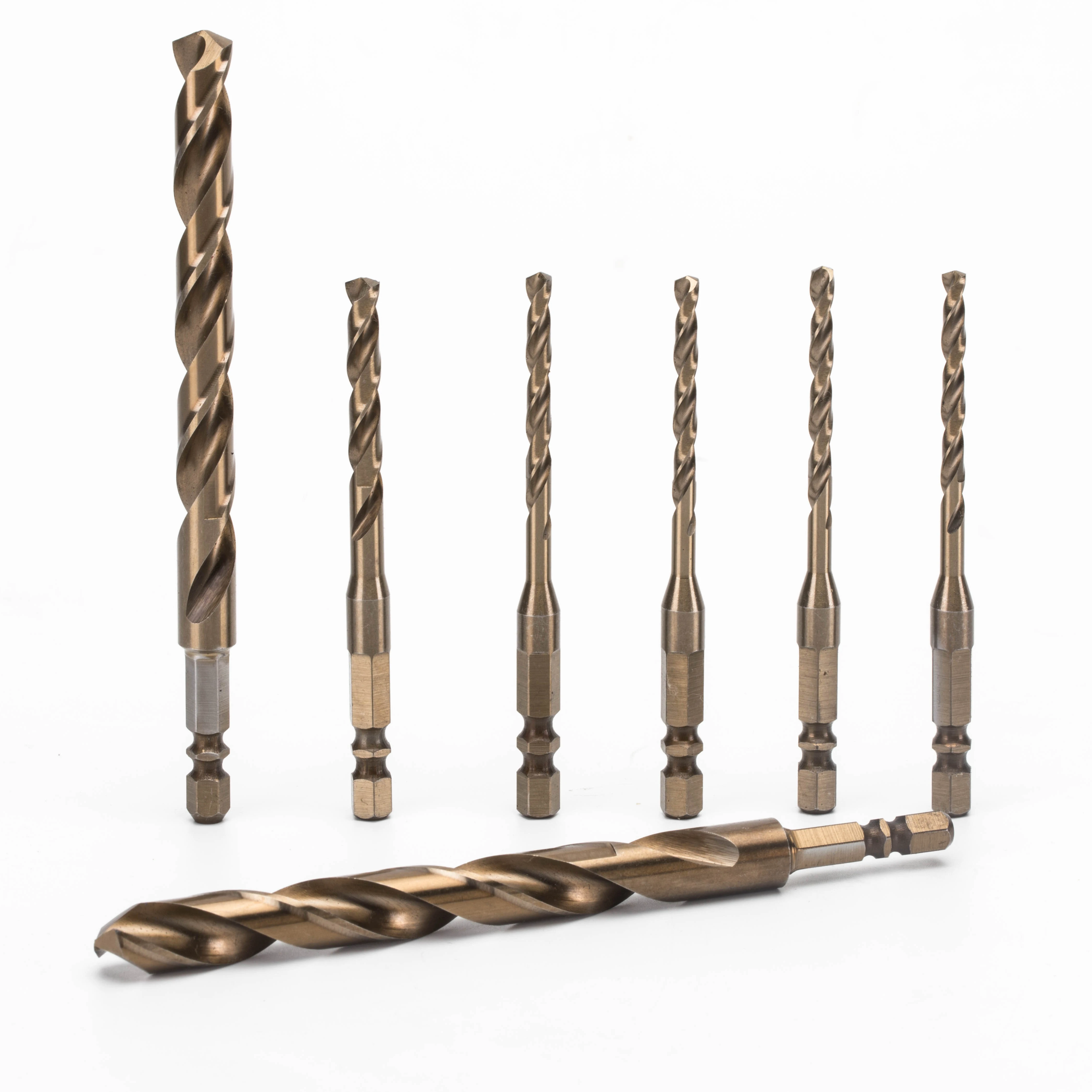 Высокоскоростное стальное сверло TOOLWAY с двойным слотом и шестигранным хвостовиком