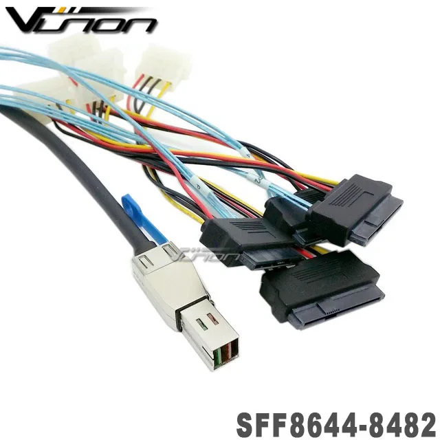 SATA Cables External Mini SAS HD SFF-8644 to 4 X 29-Pin SAS SFF