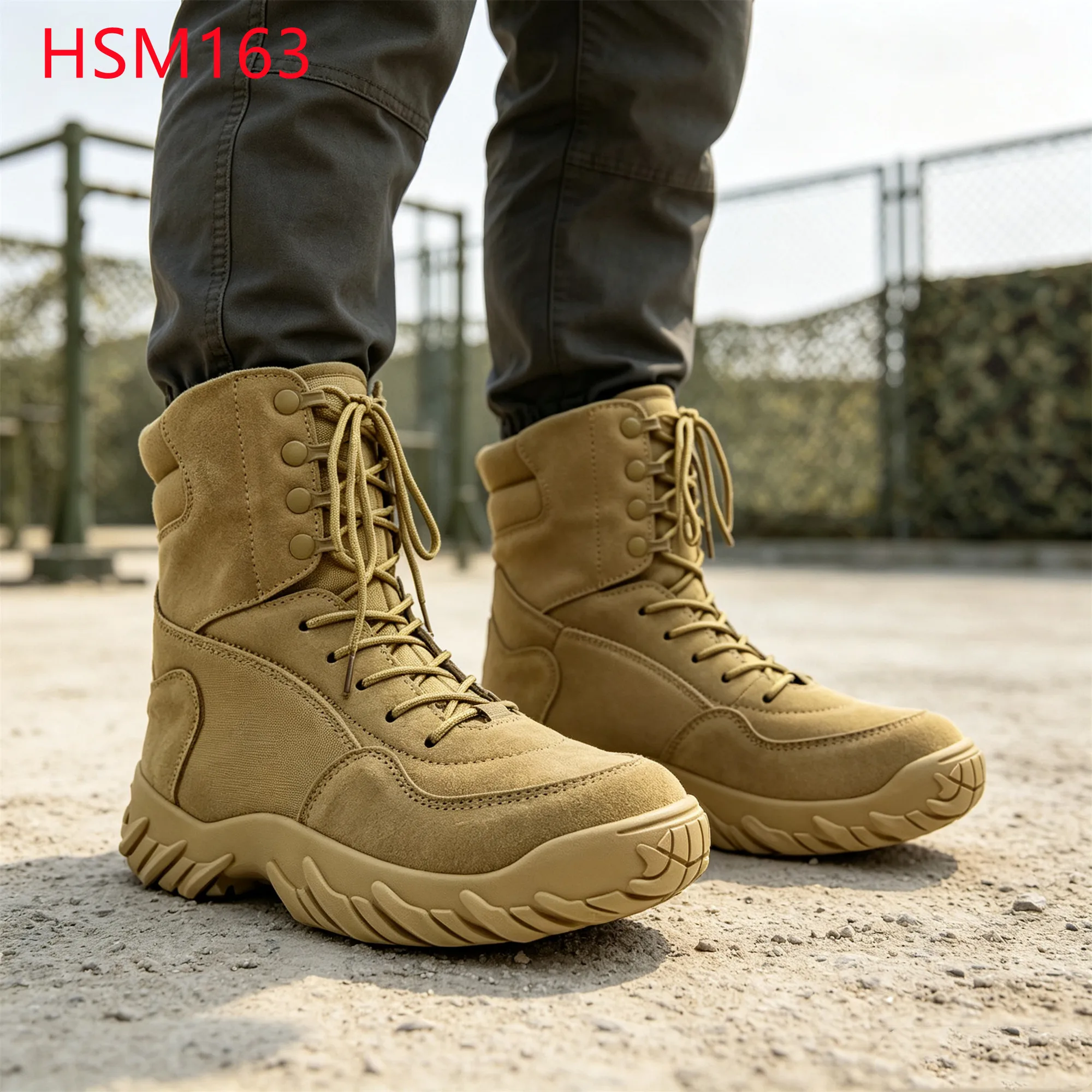 LXG,Various Terrains Stitching Rubber Sole Hua Singh Desert Boots 4/6/8 Inch Available Deep Lug Sole Marching Boots HSM163