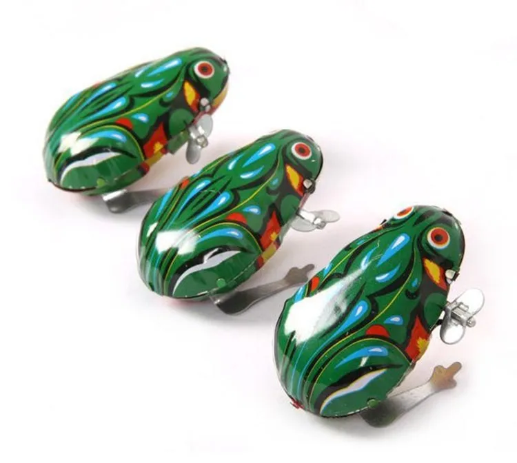 Детские Классические Обучающие жестяные заводные игрушки прыгающая лягушка винтажная игрушка для