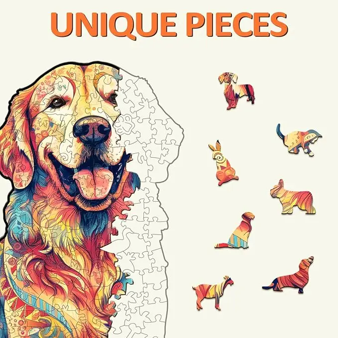 3D Wooden Puzzles for Kids - Fun & Educational Wood Puzzle Toys, Perfect Gift for Children & Adults