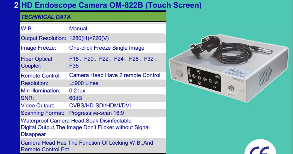 OM-822B артроскоп хирургические HD 720p камера эндоскоп